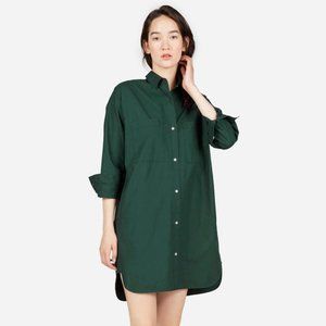 EUC Green Everlane Two Pocket Shirt Dress